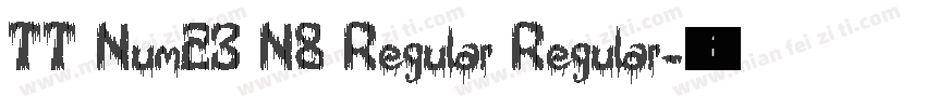 TT Num23 N8 Regular Regular字体转换